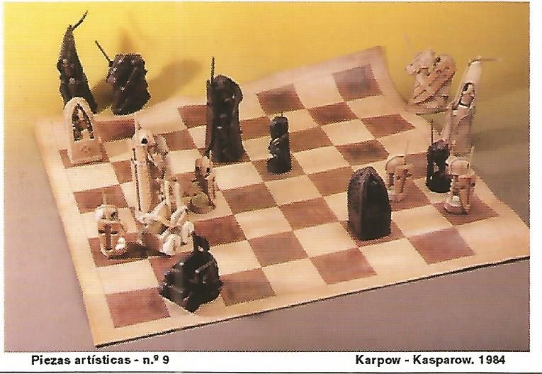 CALENDARIO PUBLICITARIO 00344: Coleccion Piezas artisticas no 9. Karpow - Kasparow. 1984 