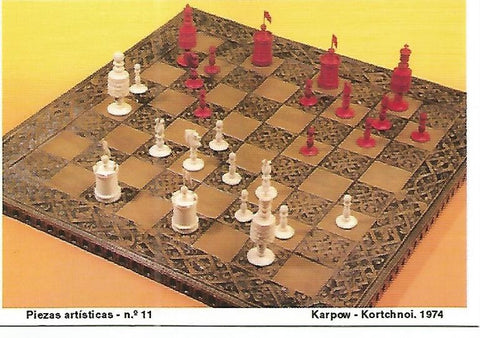 CALENDARIO PUBLICITARIO 00345: Coleccion Piezas artisticas no 11. Karpow -Kotchnoi. 1974
