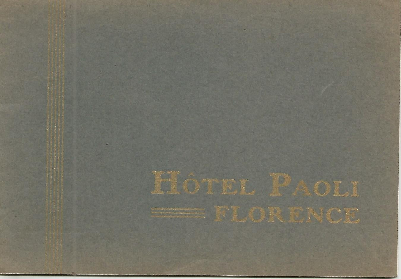 LIBRO PUBLICITARIO 00400:  HOTEL PAOLI. FLORENCIA (ITALIA)