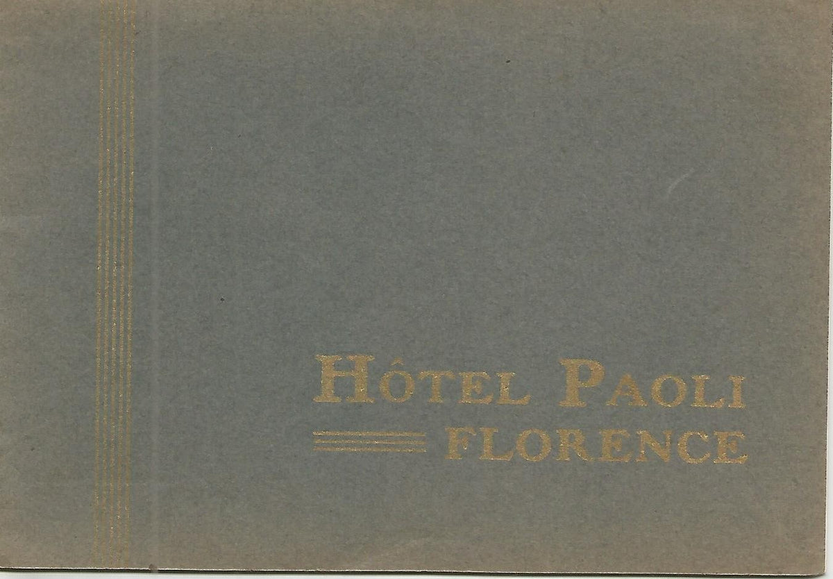 LIBRO PUBLICITARIO 00400:  HOTEL PAOLI. FLORENCIA (ITALIA)