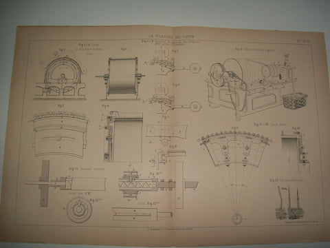 Lamina 1093: CARDE A CHAPEAUX MONBILES SOCIETE ALSACIENNE. ROULEAU HORSALL. MACHINE WISTLEY