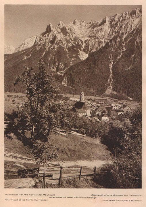 Lamina/Foto KURT HIELSCHE Deuschtland No. 005: MITTENWALD WITH THE KARWENDEL MOUNTAINS