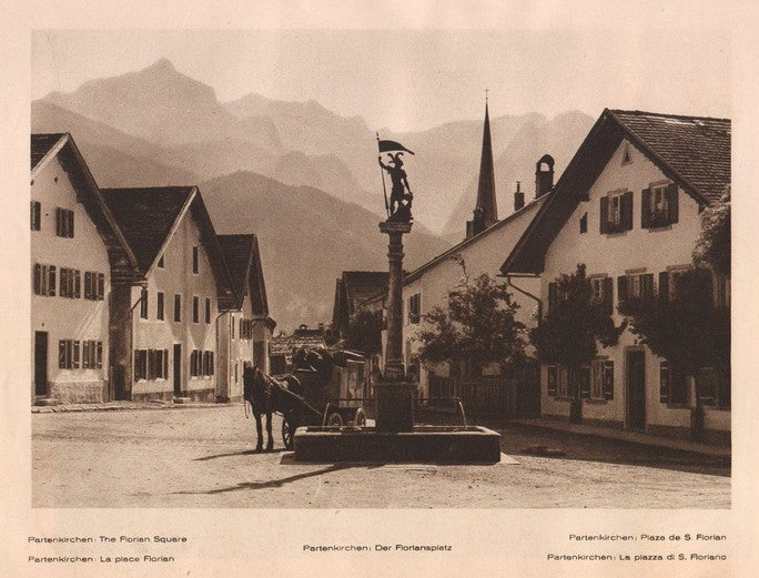 Lamina/Foto KURT HIELSCHE Deuschtland No. 007: PARTENKIRCHEN THE FLORIAN SQUARE