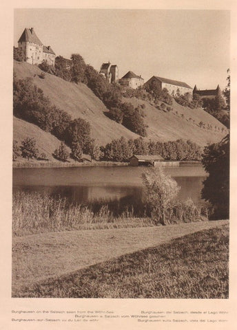 Lamina/Foto KURT HIELSCHE Deuschtland No. 030: BURGHAUSEN ON THE SALZACH SEEN FROM THE WOHR-SEEN