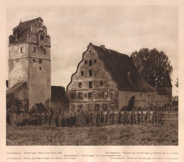 Lamina/Foto KURT HIELSCHE Deuschtland No. 043: DINKELSBUHL. NORDLINGER GATE AND TOWN MILL