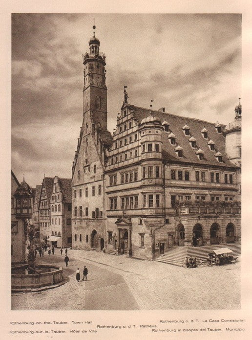 Lamina/Foto KURT HIELSCHE Deuschtland No. 045: ROTHENBURG ON THE TAUBER. TOWN HALL