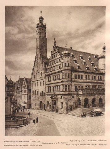 Lamina/Foto KURT HIELSCHE Deuschtland No. 045: ROTHENBURG ON THE TAUBER. TOWN HALL