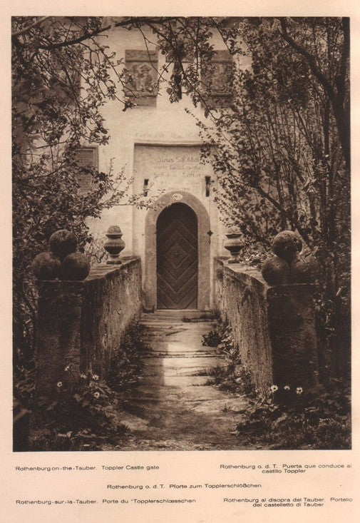 Lamina/Foto KURT HIELSCHE Deuschtland No. 050: ROTHENBURG ON THE TAUBER. TOPPLER CASTLE GATE