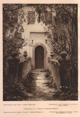 Lamina/Foto KURT HIELSCHE Deuschtland No. 050: ROTHENBURG ON THE TAUBER. TOPPLER CASTLE GATE