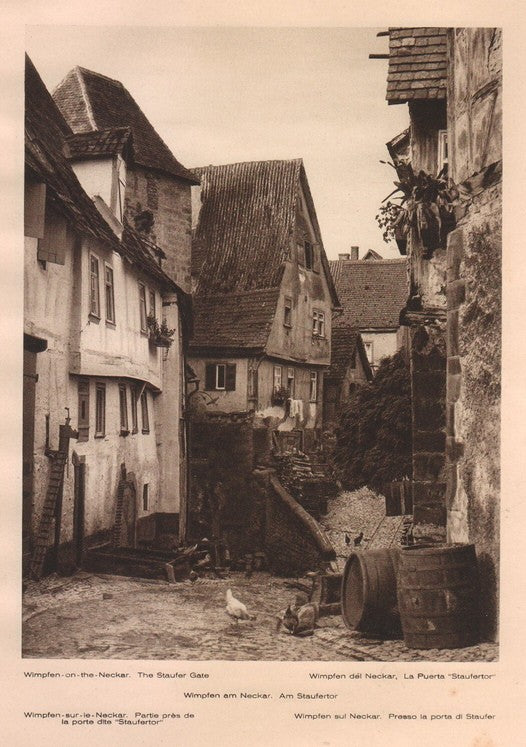 Lamina/Foto KURT HIELSCHE Deuschtland No. 060: WIMPFEN ON THE NECKAR. THE STAUFER GATE