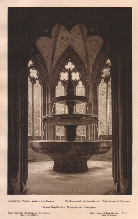 Lamina/Foto KURT HIELSCHE Deuschtland No. 063: MAULBRONN ABBEY. WELL IN THE CLOISTER