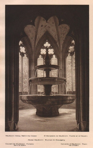 Lamina/Foto KURT HIELSCHE Deuschtland No. 063: MAULBRONN ABBEY. WELL IN THE CLOISTER