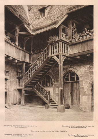 Lamina/Foto KURT HIELSCHE Deuschtland No. 068: BAMBERG. CORNER IN THE COURTYARD OF THE OLD RESIDENCE