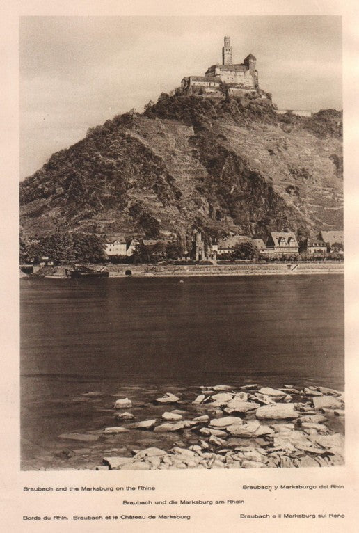 Lamina/Foto KURT HIELSCHE Deuschtland No. 082: BRAUBACH AND THE MARKSBURG ON THE RHINE
