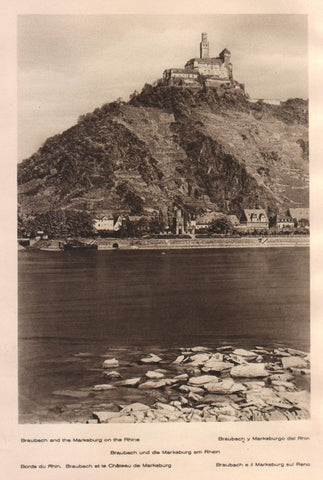Lamina/Foto KURT HIELSCHE Deuschtland No. 082: BRAUBACH AND THE MARKSBURG ON THE RHINE