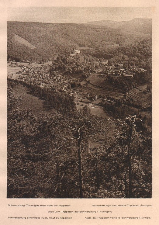 Lamina/Foto KURT HIELSCHE Deuschtland No. 094: SCHWARZBURG (THURINGIA) SEEN FROM THE TRIPPSTEIN