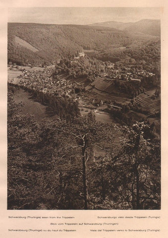 Lamina/Foto KURT HIELSCHE Deuschtland No. 094: SCHWARZBURG (THURINGIA) SEEN FROM THE TRIPPSTEIN