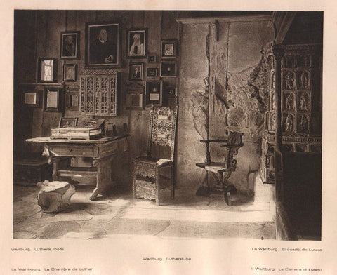Lamina/Foto KURT HIELSCHE Deuschtland No. 096: WARTBURG. LUTHERS ROOM