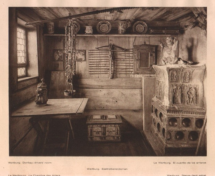 Lamina/Foto KURT HIELSCHE Deuschtland No. 097: WARTBURG. DONKEY DRIVERS ROOM