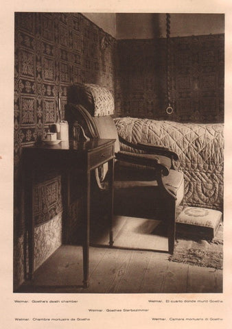 Lamina/Foto KURT HIELSCHE Deuschtland No. 098: WEIMAR. GOETHES DEATH CHAMBER
