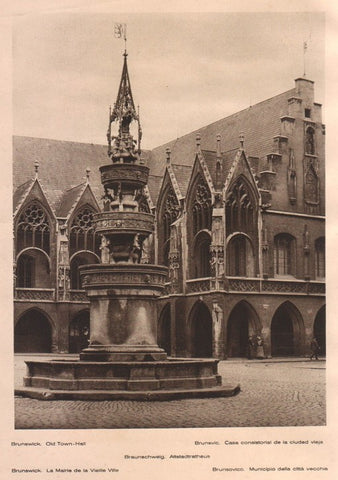 Lamina/Foto KURT HIELSCHE Deuschtland No. 119: BRUNSWICK. OLD TOWN HALL