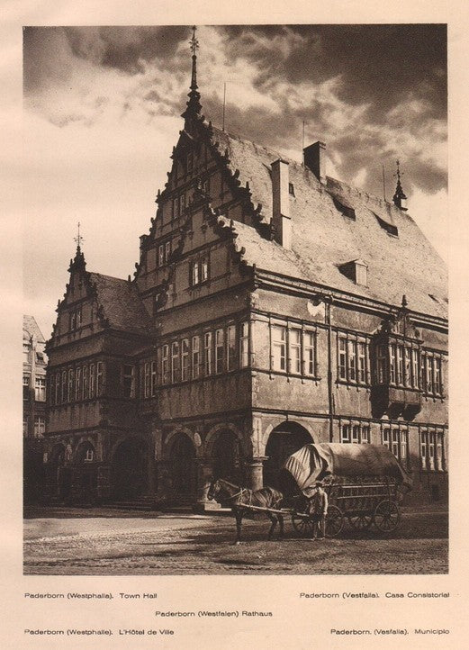 Lamina/Foto KURT HIELSCHE Deuschtland No. 125: PADERBORN (WESTPHALIA). TOWN HALL