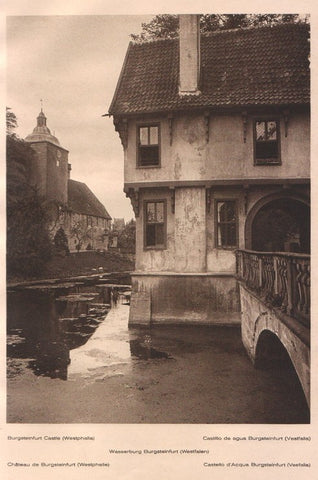 Lamina/Foto KURT HIELSCHE Deuschtland No. 128: BURGSTEINFURT CASTLE (WESTPHALIA)