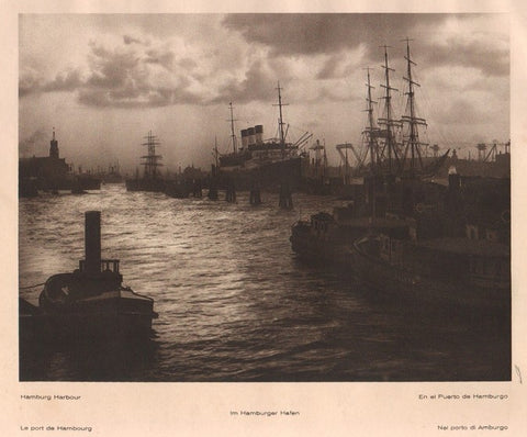 Lamina/Foto KURT HIELSCHE Deuschtland No. 133: HAMBURG HARBOUR WITH CARGO SHIPS