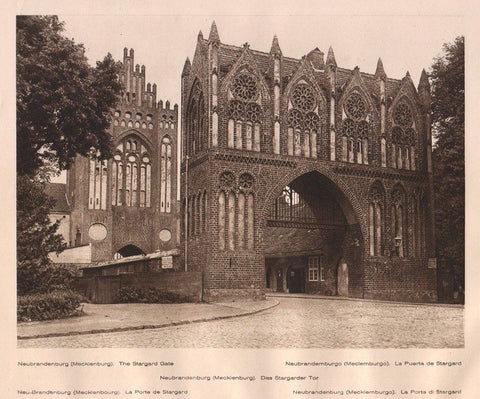 Lamina/Foto KURT HIELSCHE Deuschtland No. 138: NEUBRANDENBURG (MECKLENBURG). THE STARGARD GATE