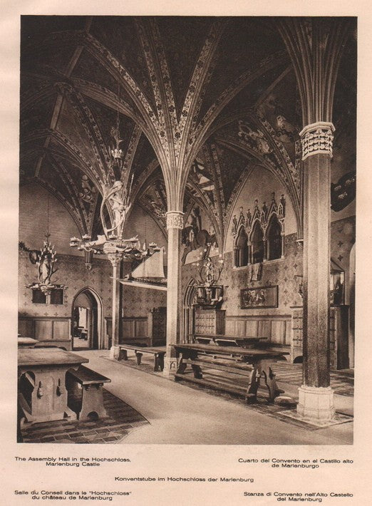 Lamina/Foto KURT HIELSCHE Deuschtland No. 146: THE ASSEMBLY HALL IN THE HOCHSCHLOSS MARIENBURG CASTLE