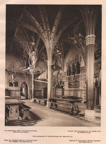 Lamina/Foto KURT HIELSCHE Deuschtland No. 146: THE ASSEMBLY HALL IN THE HOCHSCHLOSS MARIENBURG CASTLE
