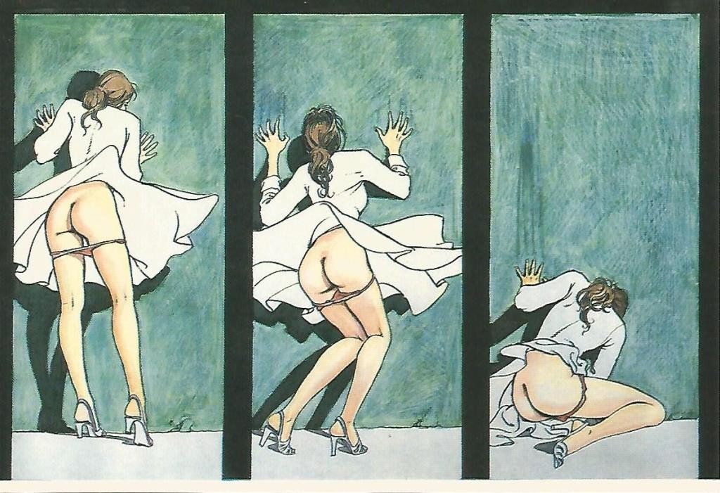Postal MILO MANARA - Il piacere di essere numerada atras a lapiz numero 03