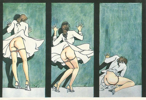Postal MILO MANARA - Il piacere di essere numerada atras a lapiz numero 03