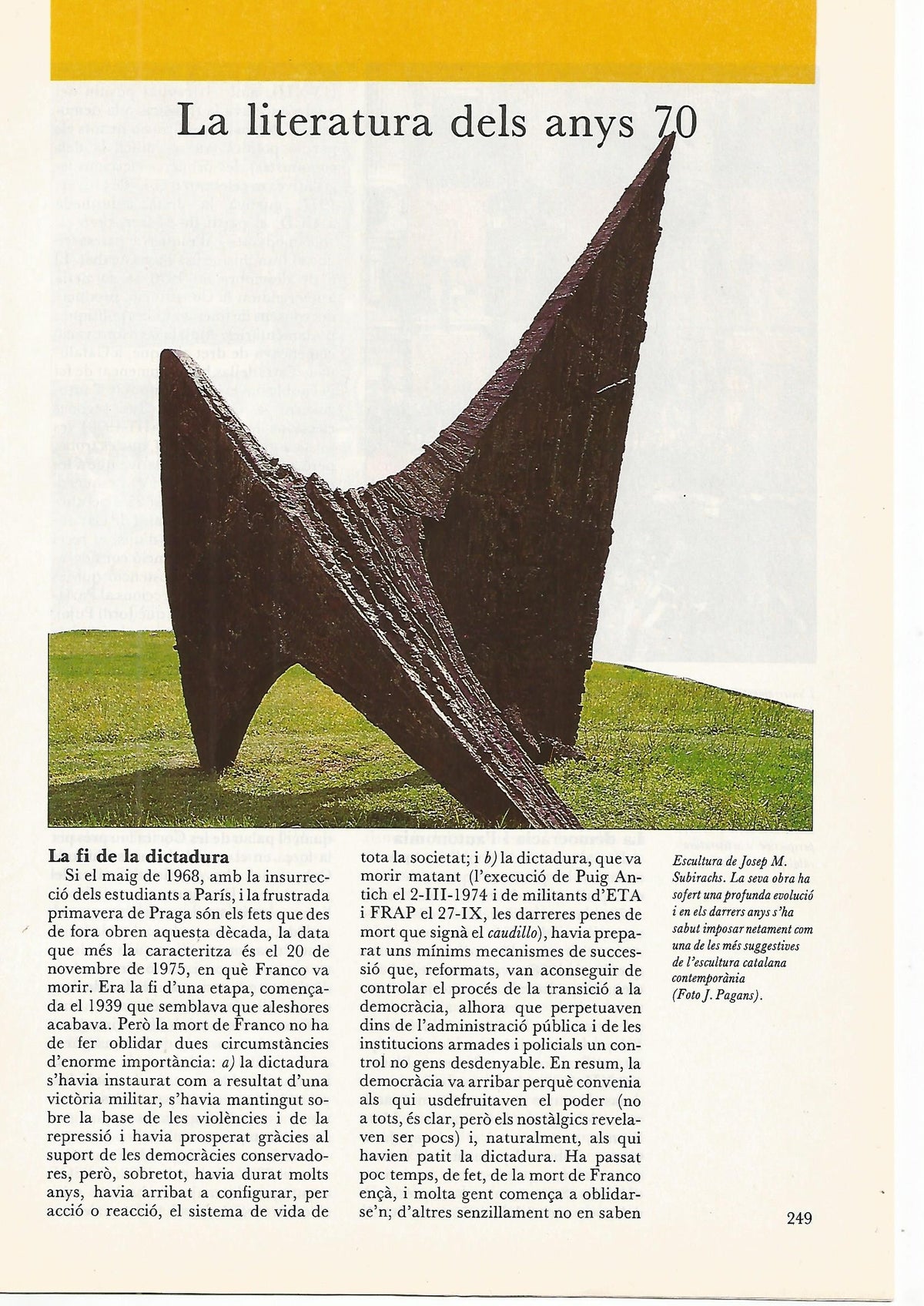 FASCICULO 0024: LA LITERATURA DELS ANYS 70