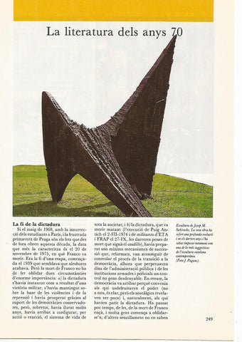 FASCICULO 0024: LA LITERATURA DELS ANYS 70
