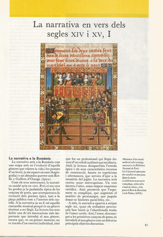 FASCICULO 0035: LA NARRATIVA EN VERS DELS SEGLES XIV I XV ( I)