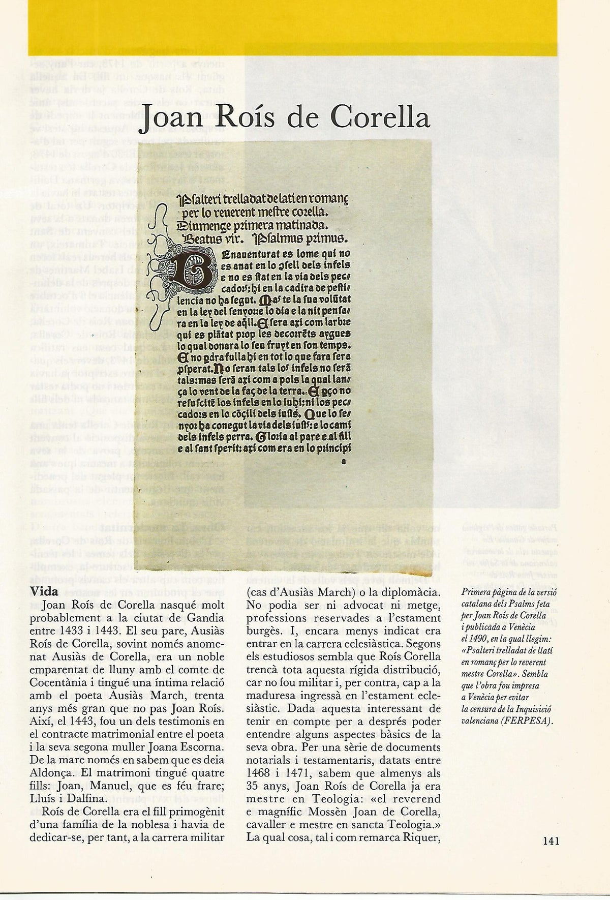 FASCICULO 0040: JOAN ROIS DE CORELLA