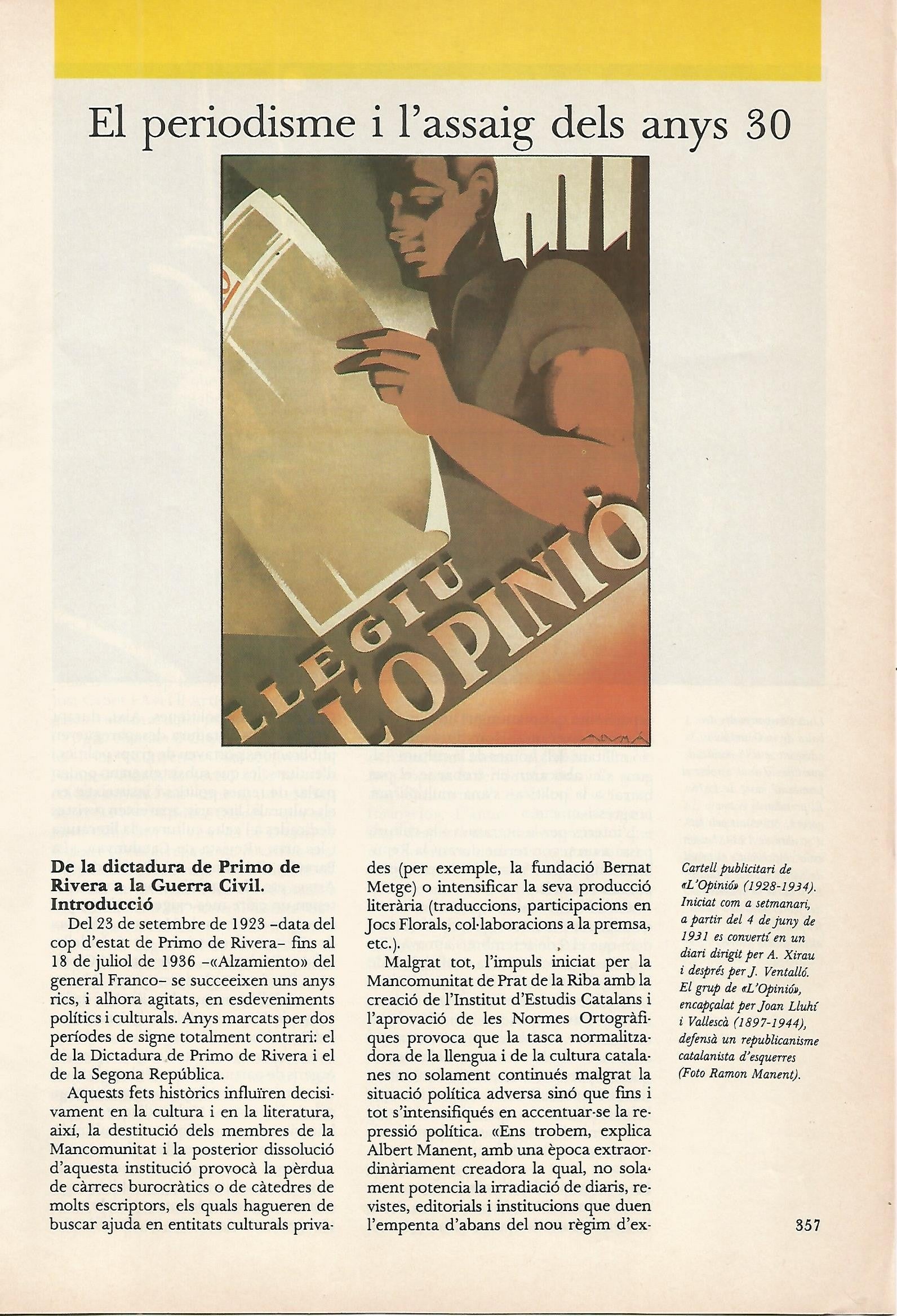 FASCICULO 0082: EL PERIODISME I L ASSAIG DELS ANYS 30