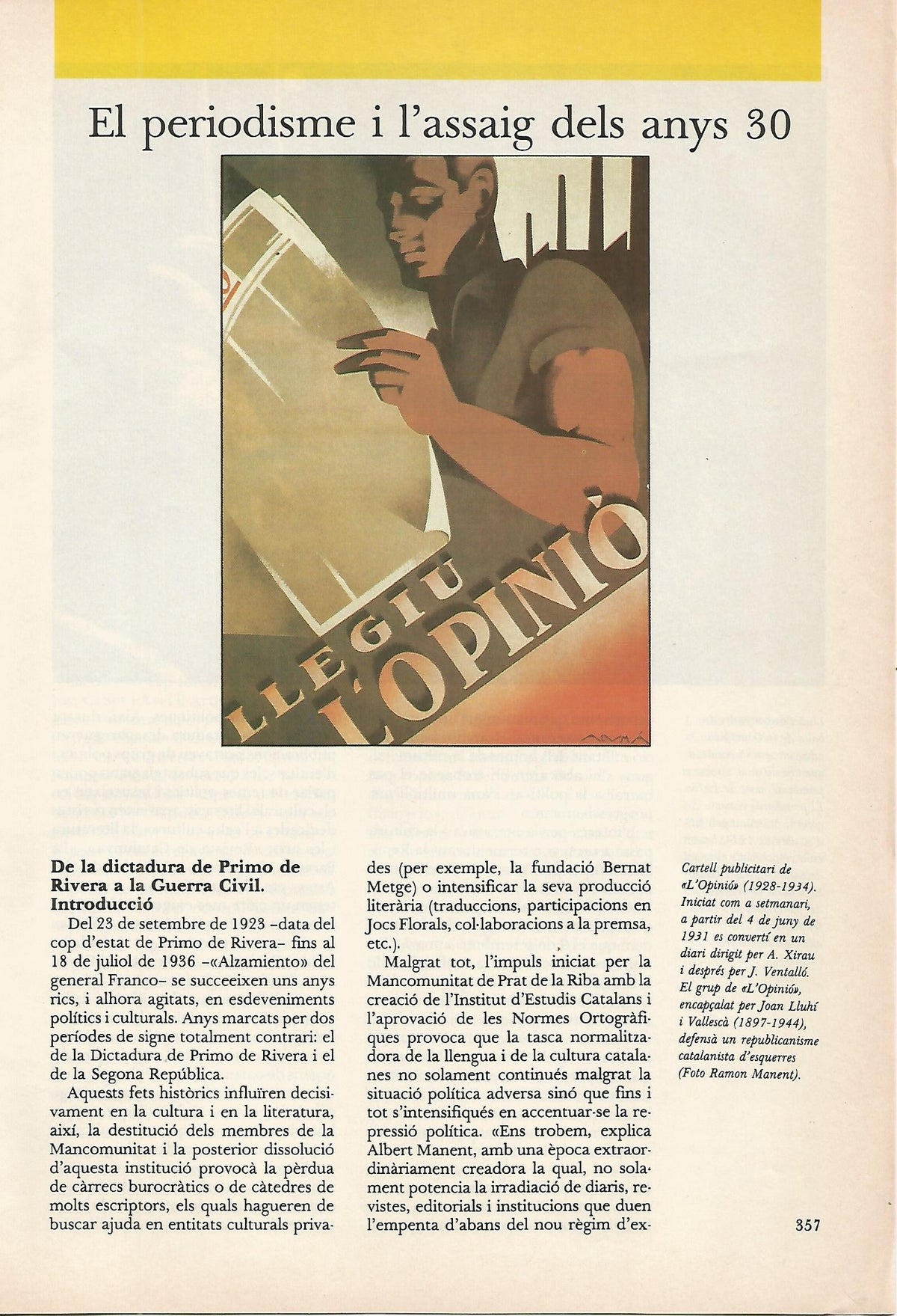 FASCICULO 0082: EL PERIODISME I L ASSAIG DELS ANYS 30