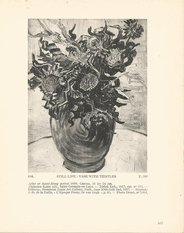 LAMINA 1209: VAN GOGH. Still Life: Vase with Thistles
