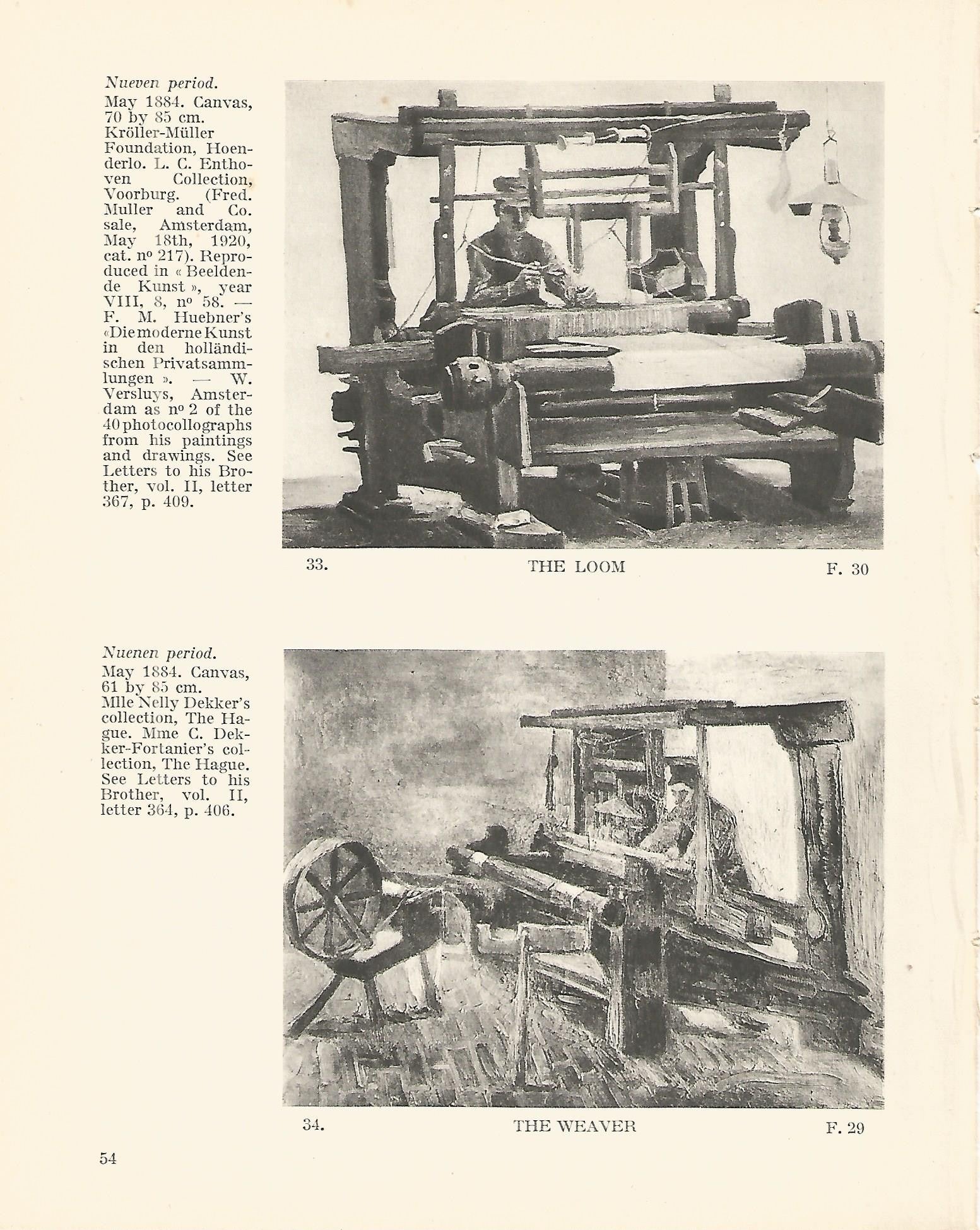 LAMINA 1212: VAN GOGH. The Loom. The Weaver