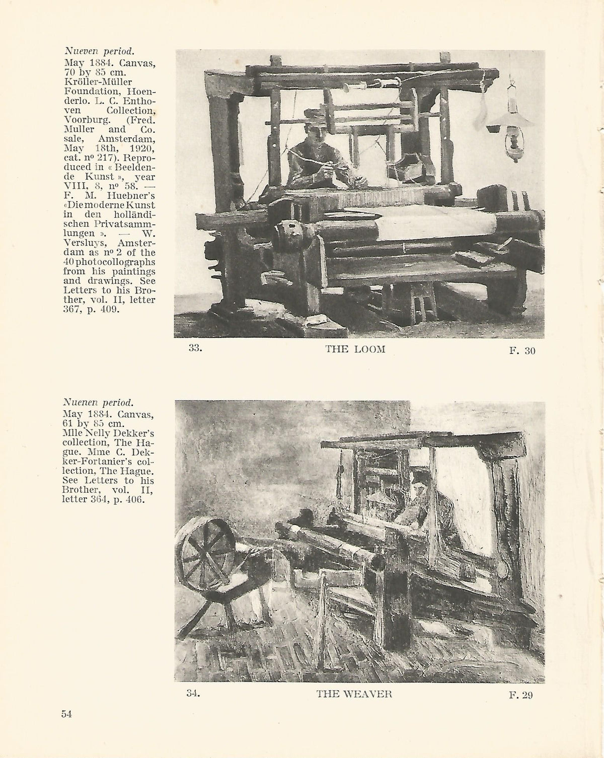 LAMINA 1212: VAN GOGH. The Loom. The Weaver