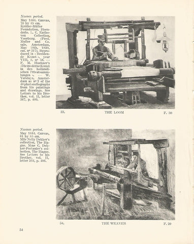 LAMINA 1212: VAN GOGH. The Loom. The Weaver