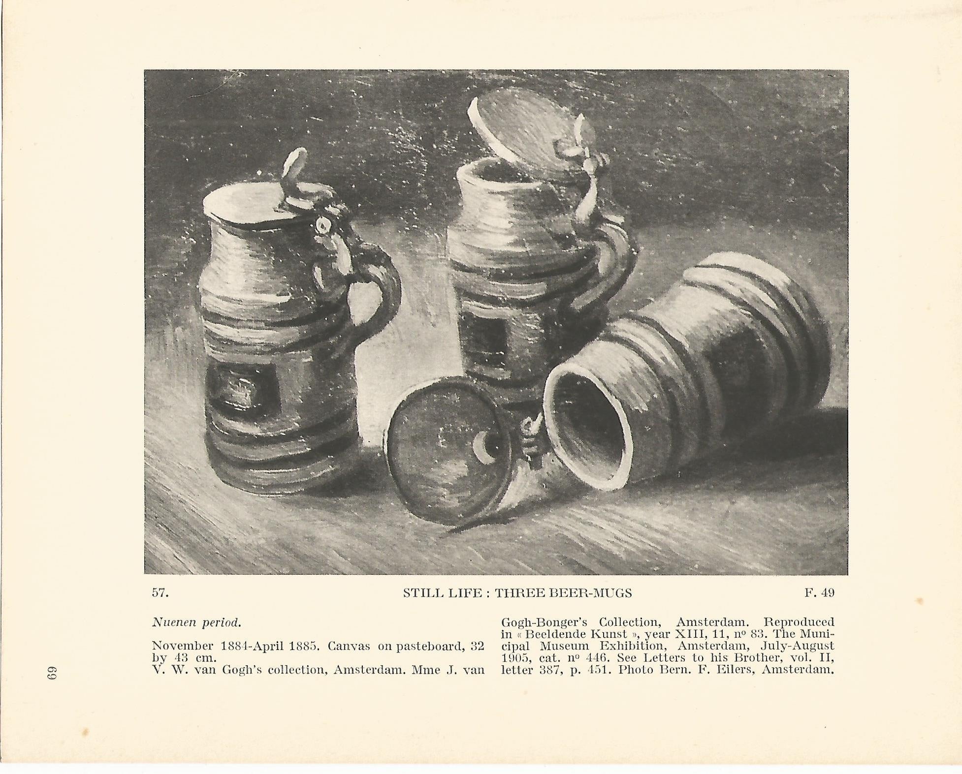 LAMINA 1220: VAN GOGH. Still Life: Three Beer-Mugs