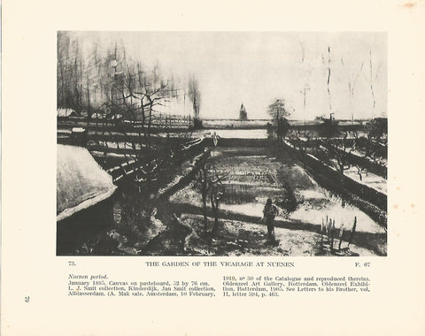 LAMINA 1225: VAN GOGH. The Garden of the Vicarage at Nuenen