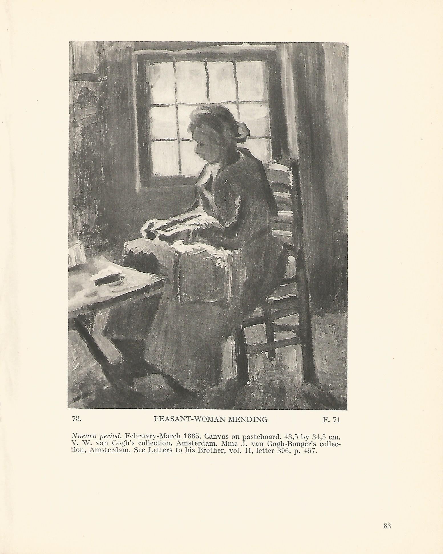 LAMINA 1227: VAN GOGH. Peasant-Woman Mending