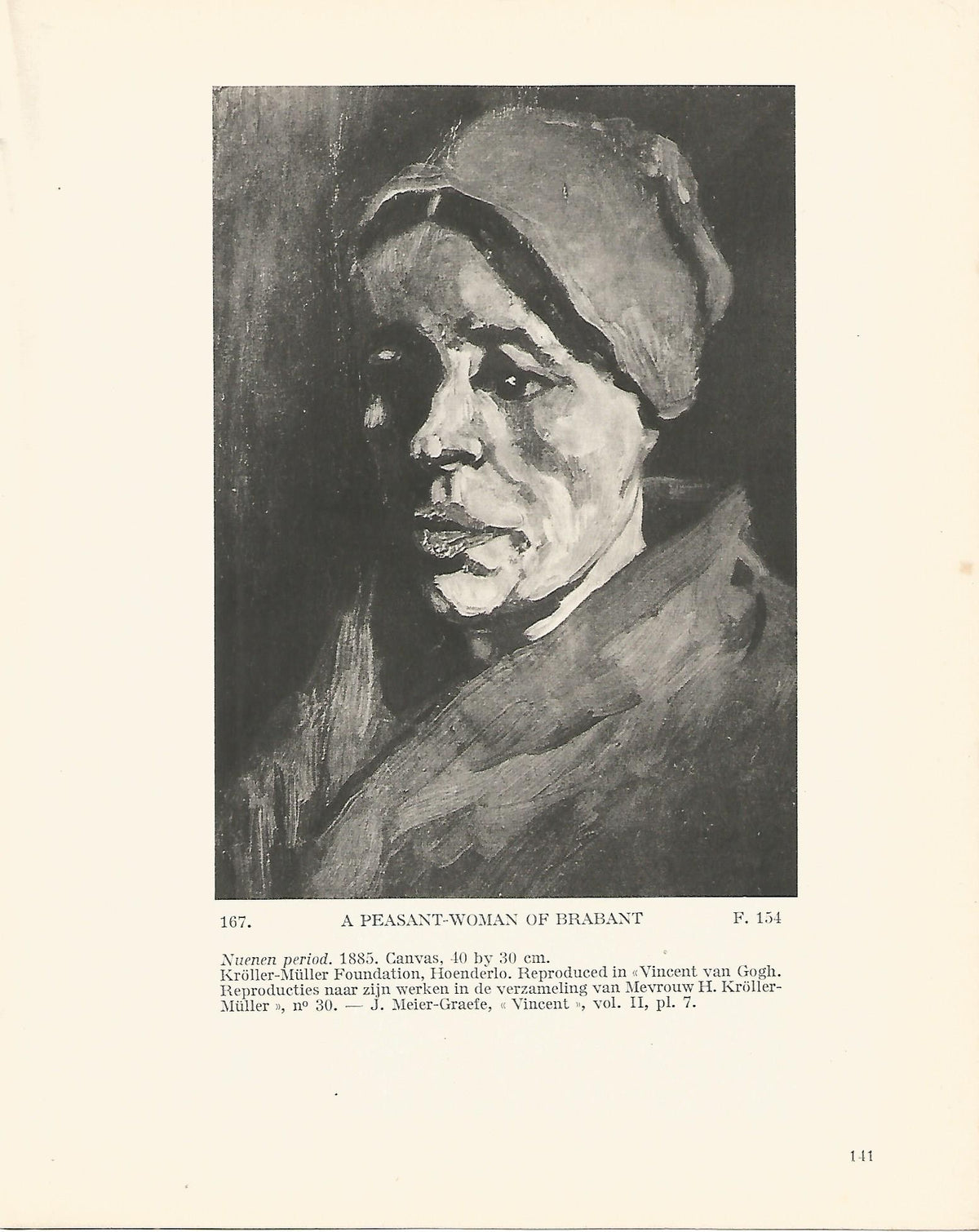 LAMINA 1257: VAN GOGH. A Peasant- Woman of Brabant