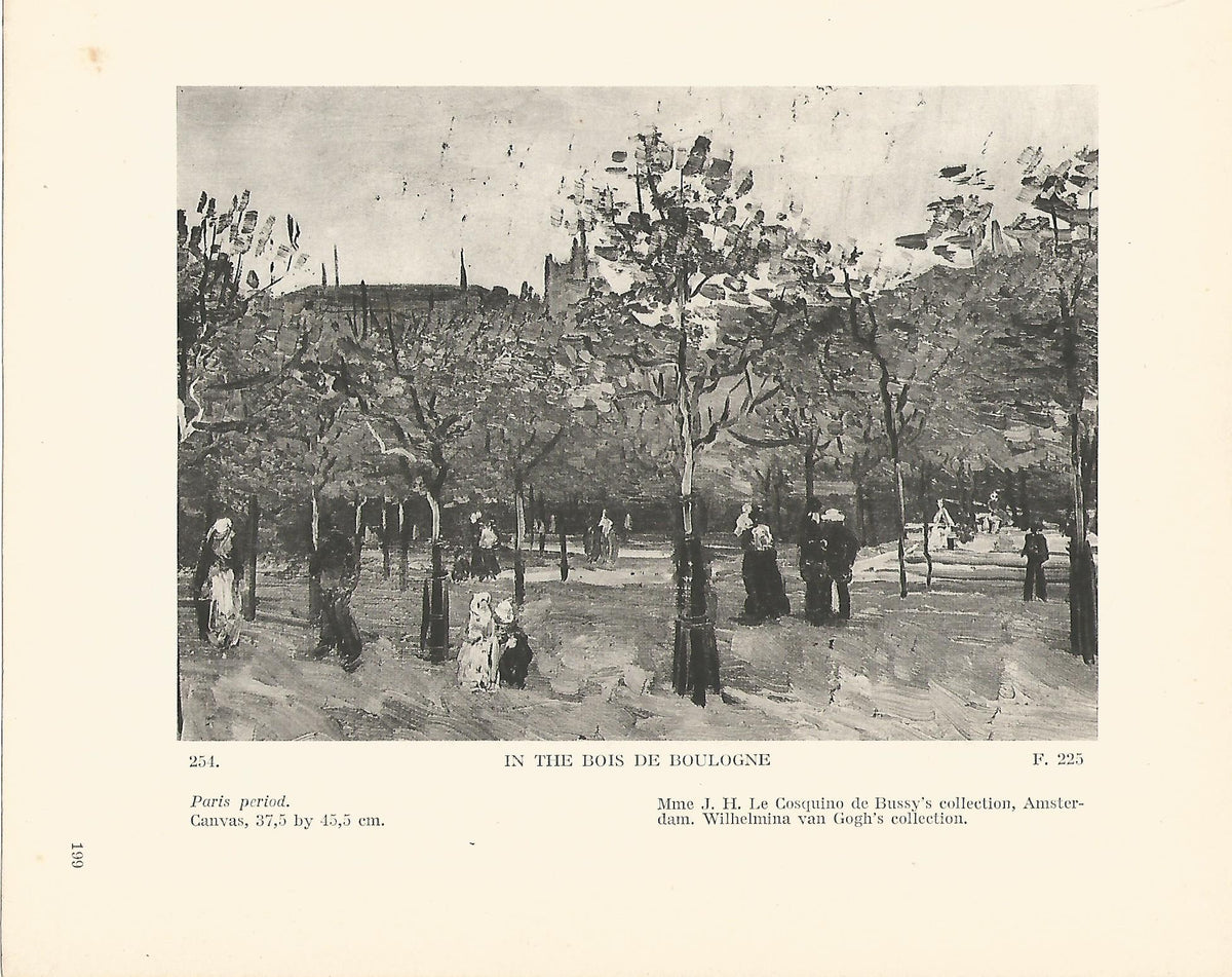 LAMINA 1288: VAN GOGH. In the Bois de Boulogne