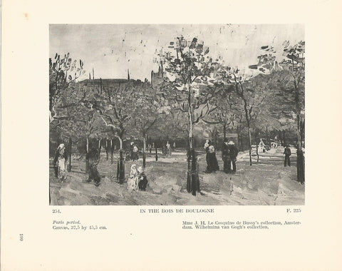 LAMINA 1288: VAN GOGH. In the Bois de Boulogne