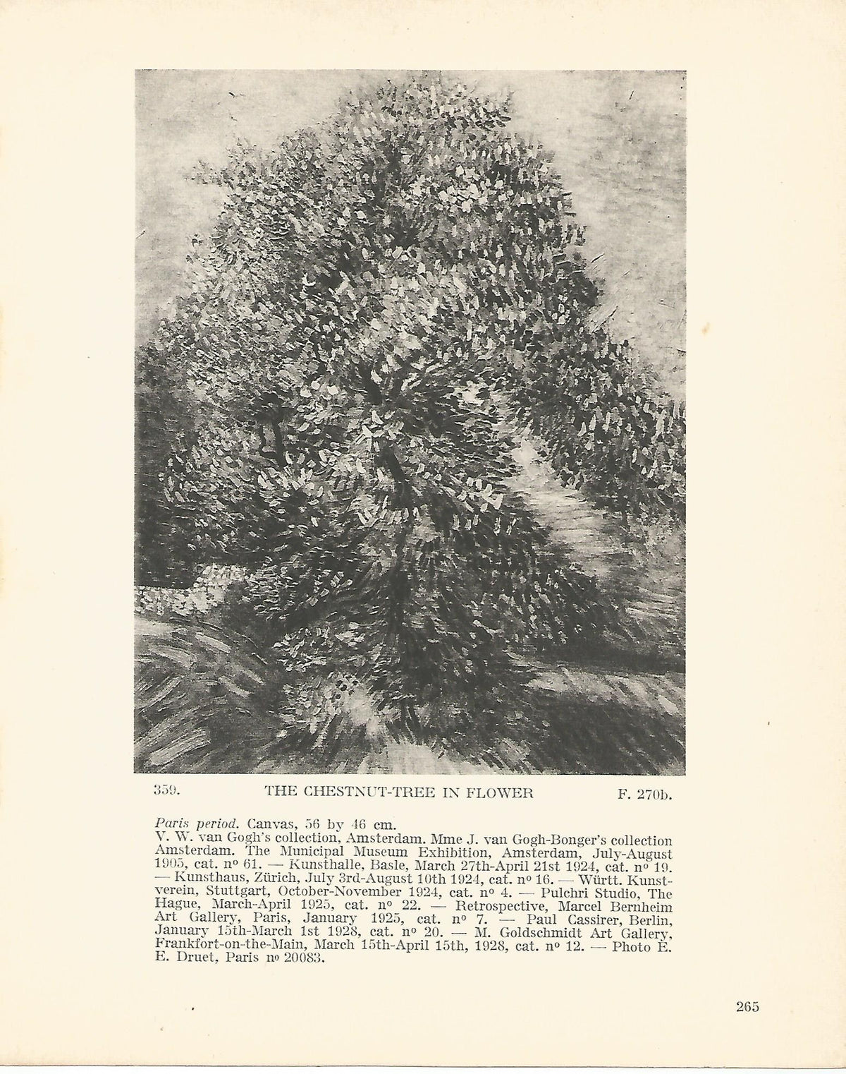 LAMINA 1323: VAN GOGH. The chestnut-tree in flower